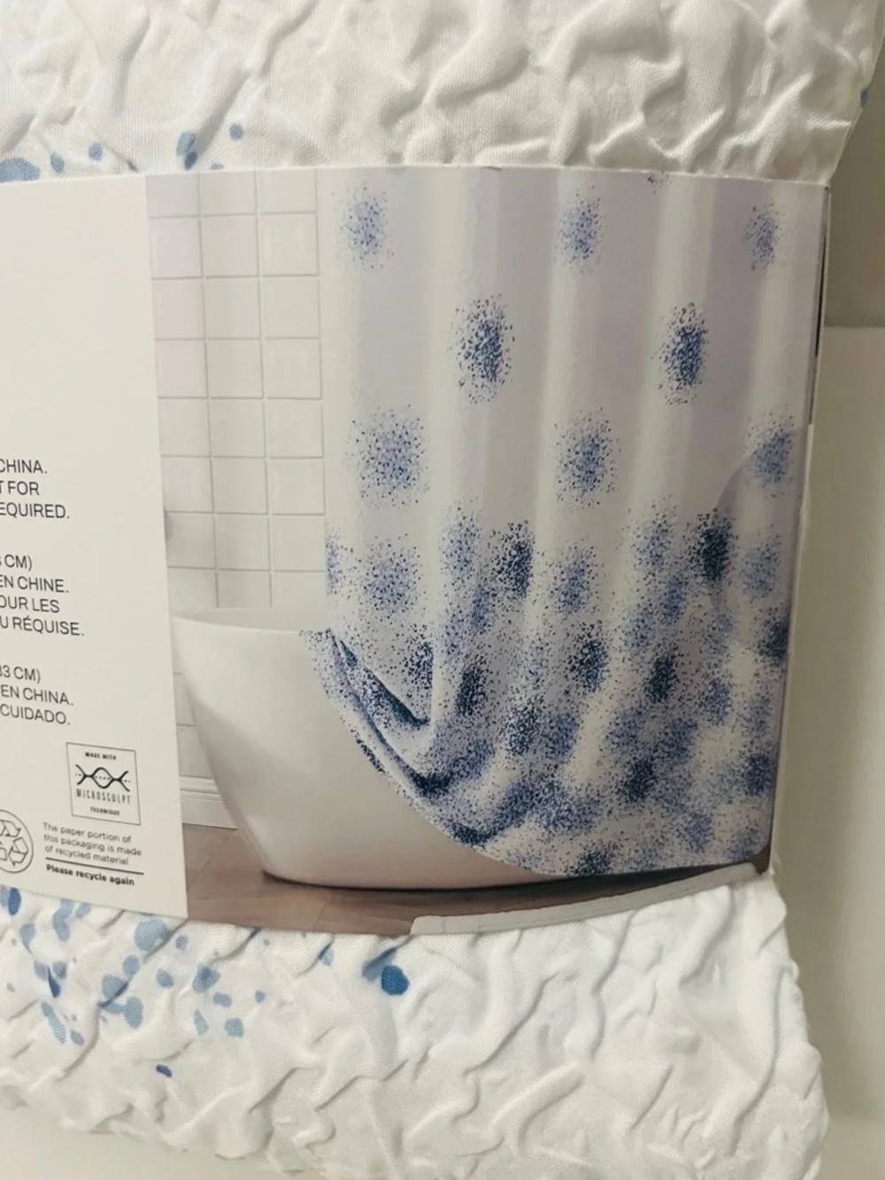 DKNY Splatterburst Microsculpt Shower Curtain 72
